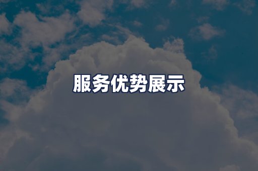 服务优势展示